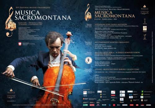 Plakat XVI Festiwalu Muzyki Oratoryjnej MUSICA SACROMONTANA 2021